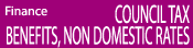 [Image: Click for Council Tax, Benefits, NDR]