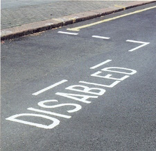 Example of disabled parking bay