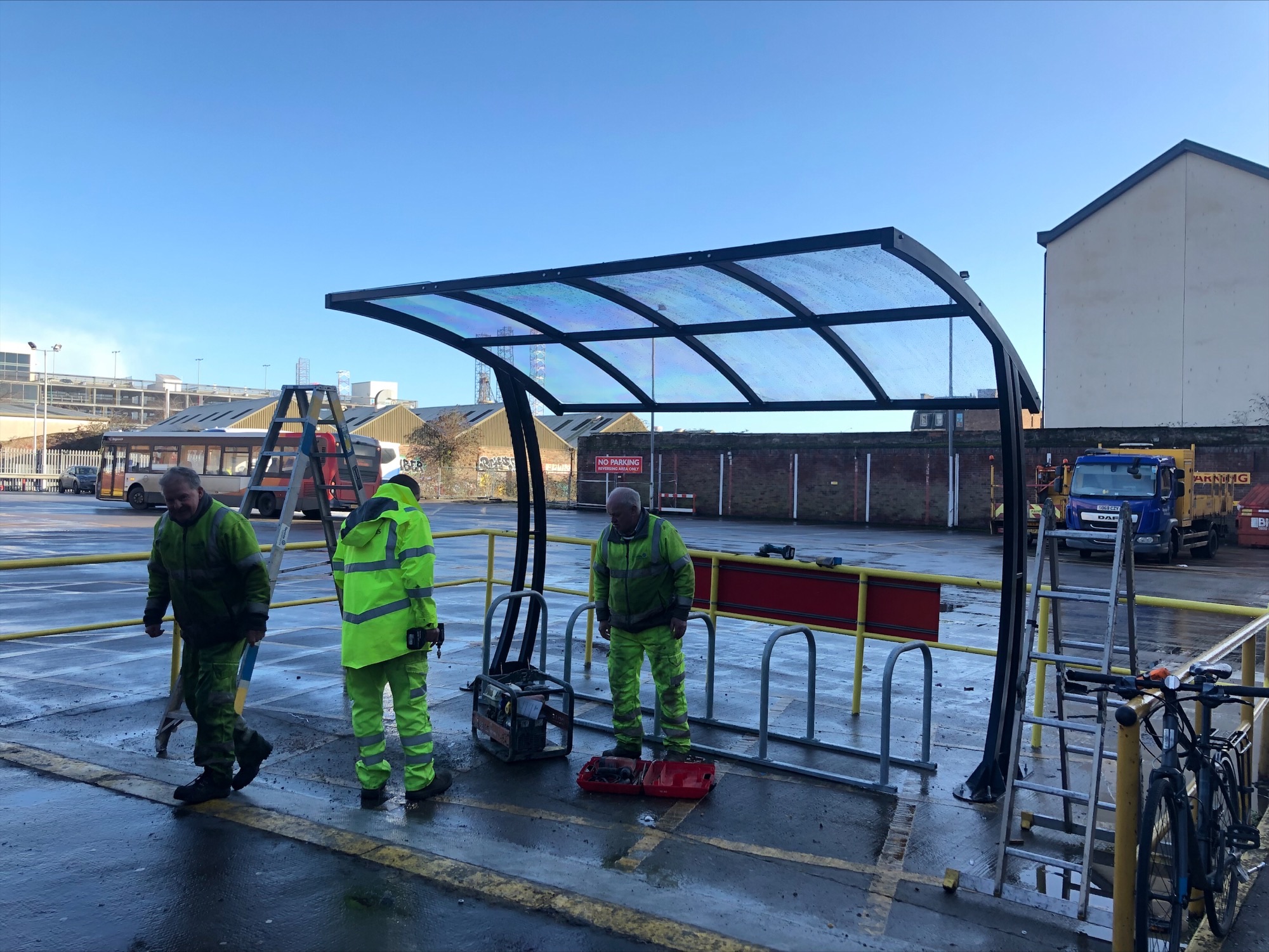 Bus station bike shelter Dundee City Council