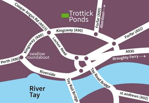 Trottick Ponds map