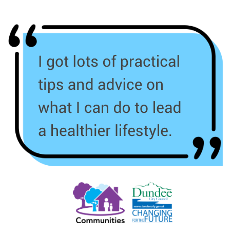 I got lots of practical tips and advice on what I can do to lead a healthier lifestyle.