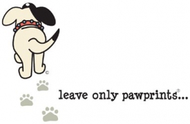 Green Dog Walkers pawprints logo