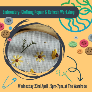 Embroidery - Clothing Repair and Refresh Workshop Image