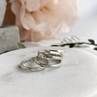 Silver Stacking Rings Image Silver Stacking Rings Image