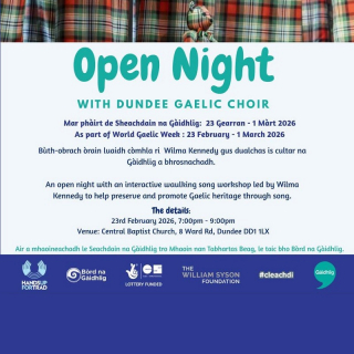 Interactive Waulking Song Workshop led by Wilma Kennedy image