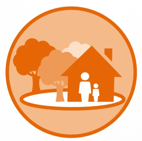 This picture shows the Build Resilient and Empowered Communities Icon
