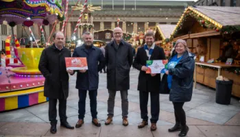 Christmas in the Square Delivering Community Benefits Hornes Dundee Bairns Cllr Mark Flynn Steven Rome