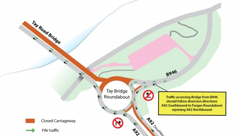 Tay Road Bridge preparation works Image