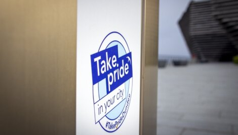 Take Pride sign, V and A Take Pride sign, V and A